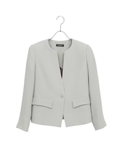 【セットアップ可】ダブルクロスノーカラージャケット