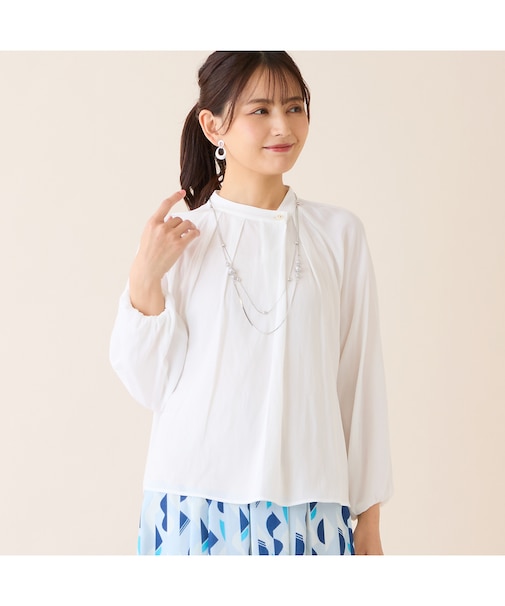 【洗える】ギャザードビーブラウス