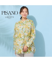 【手洗いOK・綿100％・リバティコラボ・2Way】サイドタックブラウス