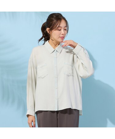 【手洗いOK・セットアップ対応】製品洗い・テンセルデニムシャツ