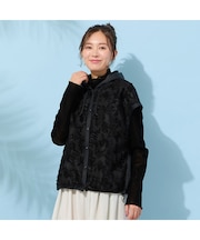 【手洗いOK・撥水・透湿】ジャカード/タフタ・フーディージレ