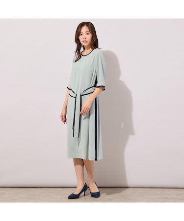 【セットアップ対応】セラテリー梨地ワンピース