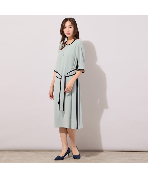 【セットアップ対応】セラテリー梨地ワンピース