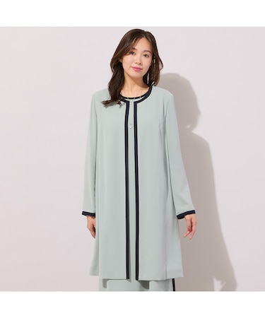 【セットアップ対応】パイピング切り替えガウンジャケット