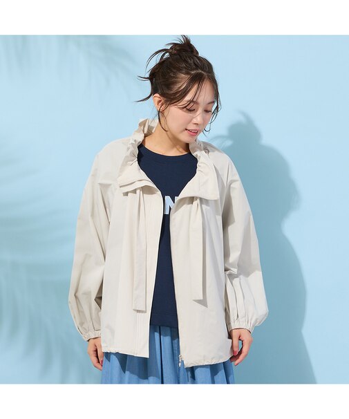 ラグランスリーブ・バルーンブルゾン