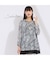【L～4L】イタリア製素材チュールプリントチュニック