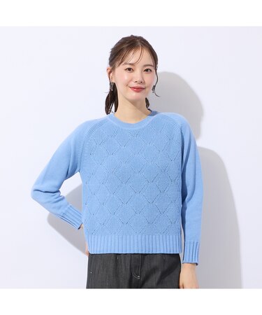 綿混プルオーバーニット