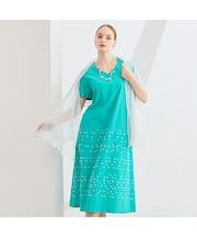 【M～4L】ドットパネルワンピース