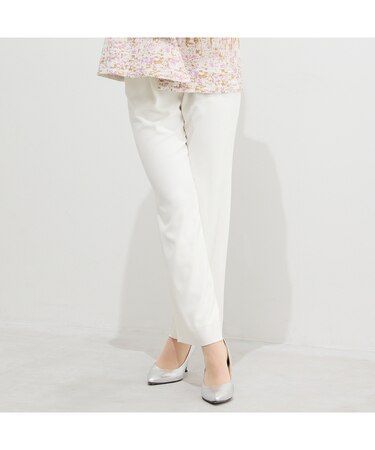 【WEB先行販売/セットアップ対応】バックサテン梨地オールゴムパンツ 裏地付き