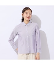 【洗える】ロンドンストライプ切り替えブラウス