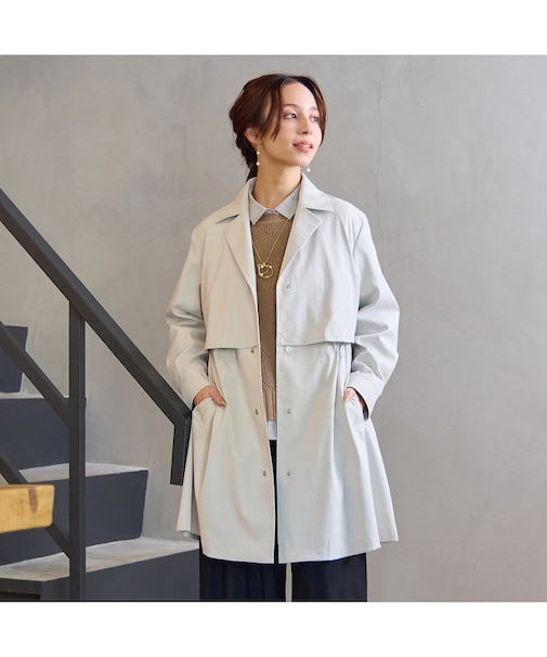 【吸汗速乾】ミニテーラードコート