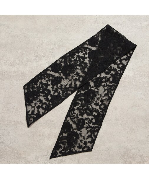 フラワー刺繍スリムストール