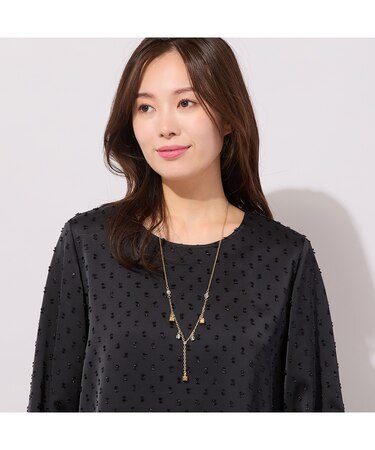 ゴールド調・パーツ付きネックレス