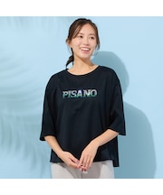 【手洗いOK・綿100％】PISANOジルコンロゴカットソー