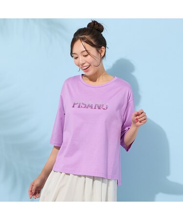 【手洗いOK・綿100%】PISANOジルコンロゴカットソー