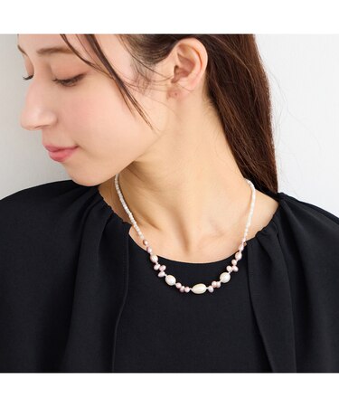 【一部店舗・オンラインショップ限定】淡水パールシェルマグネットネックレス