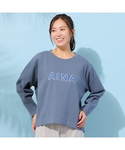 【手洗いOK】『AINA』デニムアップリケカットソー