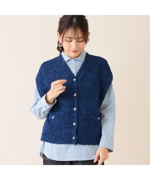 テープヤーンニットベスト