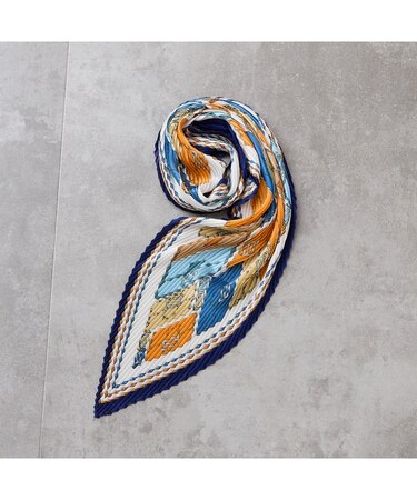 バッグプリント　ウォッシャブルプリーツスカーフ