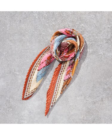 バッグプリント　ウォッシャブルプリーツスカーフ