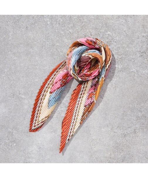 バッグプリント　ウォッシャブルプリーツスカーフ