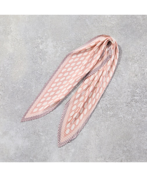 ドットプリント　ウォッシャブルプリーツスカーフ