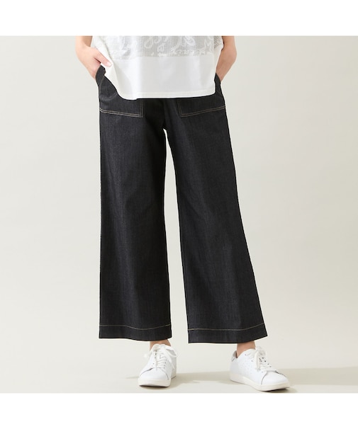 【洗える・快適ストレッチ・L~4Lサイズ】コットンブレンドデニムパンツ