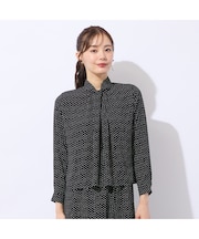 【洗える・セットアップ対応】ミニリンゴプリントブラウス