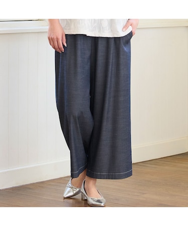 【洗える・セットアップ可・L～4Lサイズ】ハニカムデニムパンツ