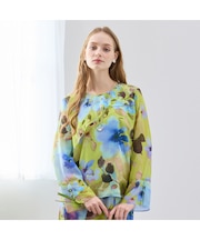 【M～4L/セットアップ対応】オーストリア製素材フリルブラウス