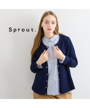 【Sprout./M～4L】ヘリンボーンジャカードカーディガン