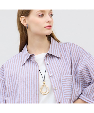 ダブルリングフリースライドネックレス