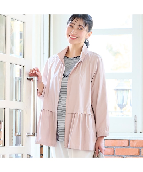 花粉対策・3Lサイズあり】ペプラムジャケット｜ジュニアーオンライン