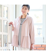 【花粉対策・3Lサイズあり】ペプラムジャケット