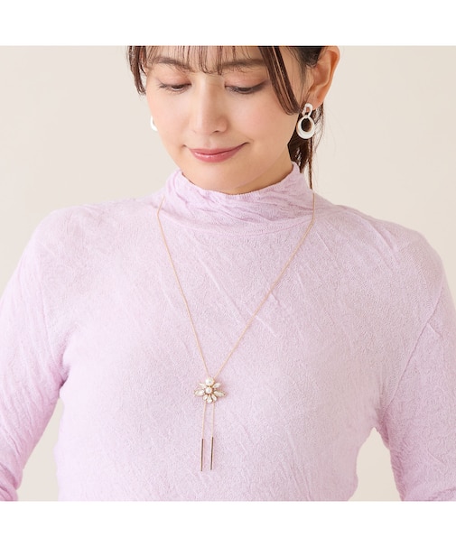 ビジューモチーフ　スライドネックレス