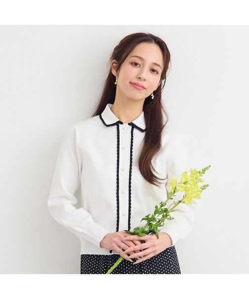 【洗える】スカラップニットカーディガン