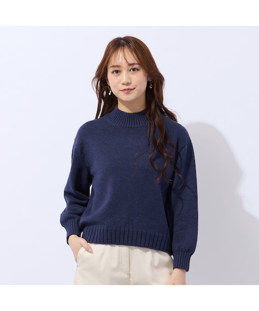 【洗える】バルキー7GGプルオーバーニット