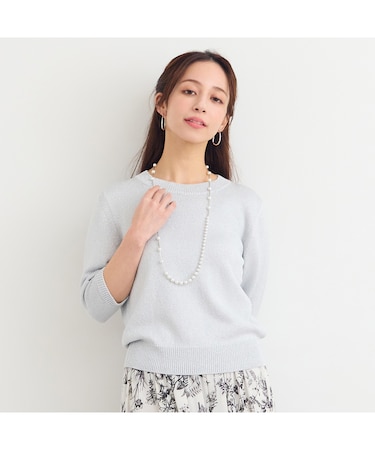 ラメプルオーバーニット