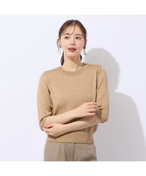 ラメプルオーバーニット