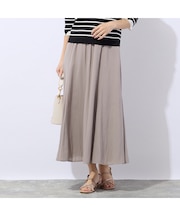 【洗える・接触冷感】オールゴムジョーゼットスカート