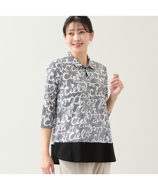 【洗える・WEB限定カラーあり・L～4Lサイズ】スキッパートップス