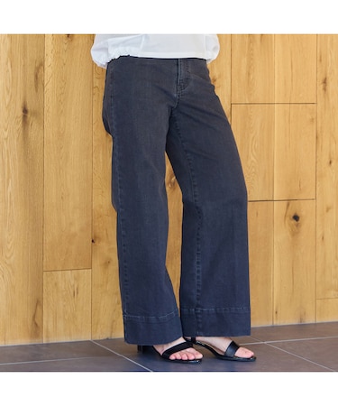 【洗える】人気のため新色追加！センタープレスデニムパンツ