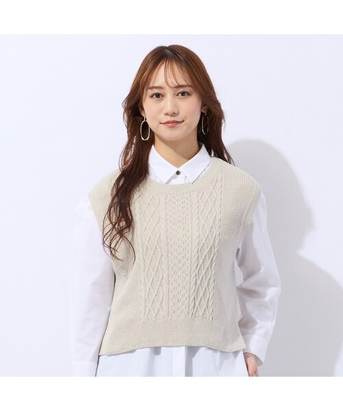 ホールガーメントニットベスト｜ジュニアーオンラインショップの通販