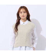 ホールガーメントニットベスト