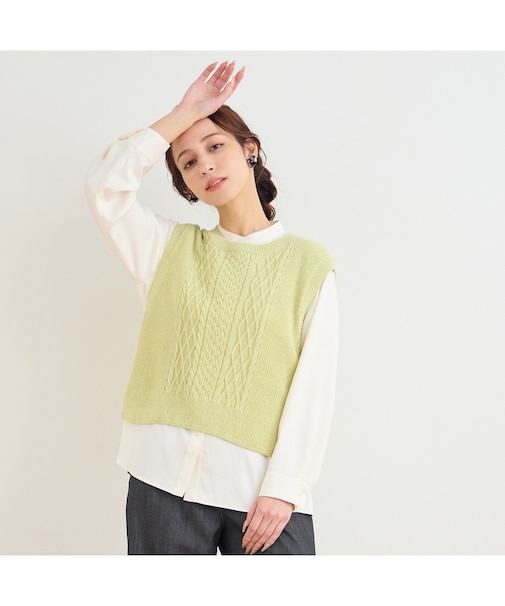 ホールガーメントニットベスト