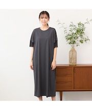 【手洗いOK・吸水速乾・接触冷感・遮熱】ボクシーシルエットワンピース