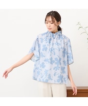 【手洗いOK・セットアップ対応】チューリップスリーブブラウス