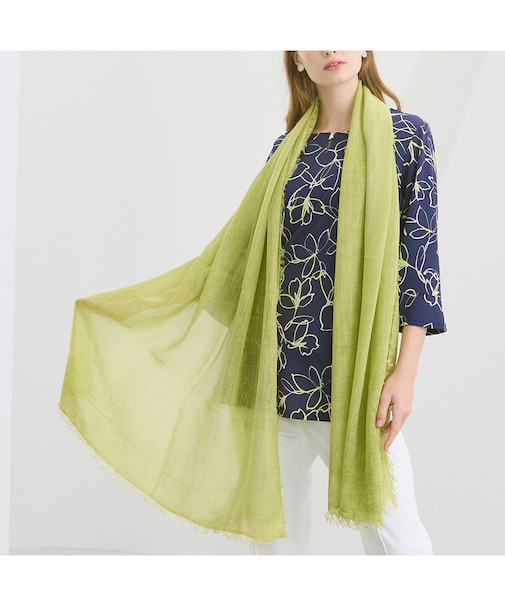 イタリア製　大判無地ストール