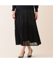 レースミックスプリーツスカート