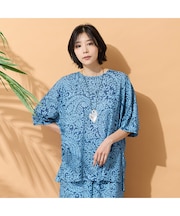 【手洗いOK・セットアップ対応】ペイズリープリントカットソー